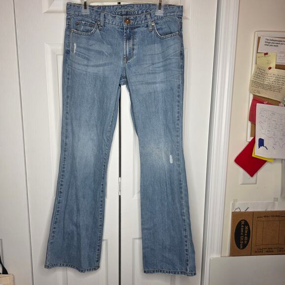 American Eagle Hipster Fit Skinny Flare Leg Jeans Sz 6 - Picture 3 of 10